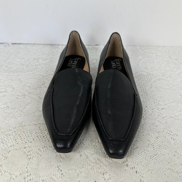 Women's Flats, Classic Franco Sarto, Black Leather Flats, Pumps, size 6M - Picture 3 of 9
